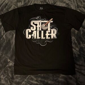 Shot Caller Graphic Tee in Black